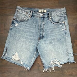 We The Free Distressed blue Jean shorts size 27 vintage high waisted